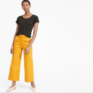 Everlane Wide Leg Crop Pant in Goldenrod